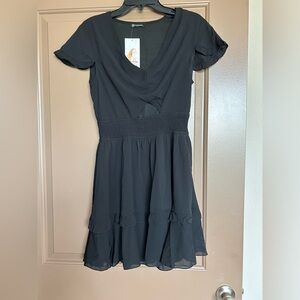Prettygardan Women’s fashion mini black dress size M
